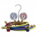 Mastercool 66661 2-Way Brass Manifold Gauge Set with 60&quot; hoses and economy couplers, R134a-