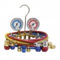 Mastercool 66672-AYF Dual Brass Manifold Gauge Set with 72&quot; standard hoses, R134a/R1234yf-
