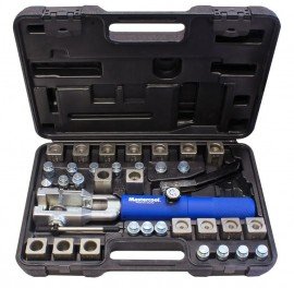 Mastercool 72485-PRC Universal Hydraulic Flaring Tool Set with blue handle, adapter sets-