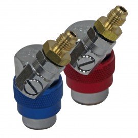 Mastercool 82224-E Low Side E-Z Snap Quick Coupler, R134a, 1/4 FL-M x 13 mm-