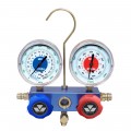 Mastercool 85113-M 2-Way Aluminum Manifold Gauge Set with 63 mm metric gauges, less hoses, R134a-