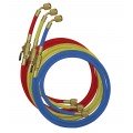 Mastercool 90262-72 Standard Hoses with manual shut-off valve, 72&quot;, 1/4 x 1/4″, 3-pack-
