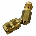Mastercool 90924 45&amp;deg; Adapter Fitting, 1/4&quot; MFL x 1/4&quot; FFL-