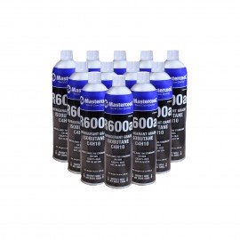 Mastercool 91050-600-12 R600a Refrigerant Grade Isobutane C4H10, 14.8 oz cylinder, non-odorized and colorless, 12-packs-