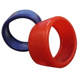 Mastercool 91553-EE Red and Blue 3-1/8&quot; Gauge Guard Set for the protection of Mastercool&#039;s gauge manifolds-