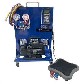 Mastercool 91580-A Portable Charging Station with a 1.8 CFM single-stage vacuum pump-