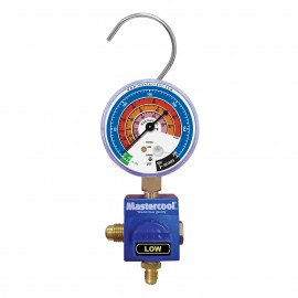 Mastercool 92103-55-1/4 1/4" Single Valve Aluminum Manifold for R454b, R410a, R32 gases, with A2L compatibility-