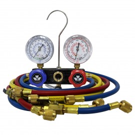 Mastercool 92772-MR 2-Way Aluminum Manifold Gauge Set, metric, R12, R22, and R404a-