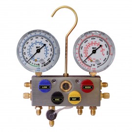 Mastercool 95103-A 4-Way Aluminum Manifold Gauge Set, less hoses, R12, R22, and R502-