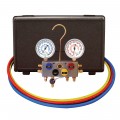 Mastercool 95336-A 4-Way Aluminum Manifold Gauge Set with shut-off valve, R12, R22, and R502-