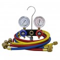 Mastercool 95996 2-Way Aluminum Manifold Set with 3 x 96&amp;quot; standard hose, 2-1/2&amp;quot; gauges-