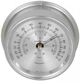 Maximum Criterion CRAN Outside Temperature Instrument, Nickel Case and Silver Dial-