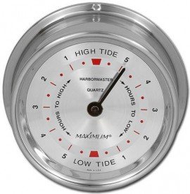 Maximum Harbormaster HBAN East Coast Tide Clock, Nickel Case and Silver Dial-