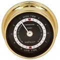 Maximum Harbormaster HBB East Coast Tide Clock, Brass Case and Black Dial-