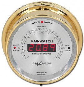 Maximum Rainwatch KIT-RNA Rainfall Monitoring, Brass Case and Silver Dial-
