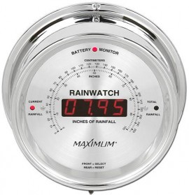 Maximum Rainwatch KIT-RNAC Rainfall Monitoring, Chrome Case and Silver Dial-