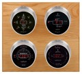Maximum Marconi Four-Instrument Weather Station with oak panel, satin case, black dial-