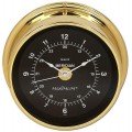 Maximum Meridian MEB Quartz Clock, Brass Case and Black Dial-