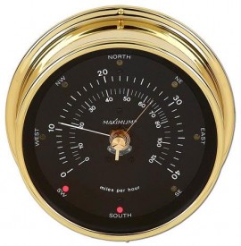 Maximum Maestro 2S MKB 2-Scale Wind Speed and Direction, Brass Case and Black Dial-