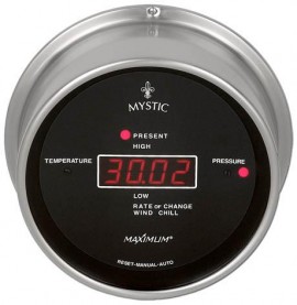 Maximum Mystic MYBN Outside Temperature and Barometric Pressure, Nickel plated solid brass case-