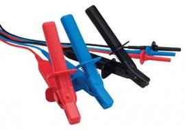 Megger 1002-643 Test Lead Set with Medium Insulated Clips, 10 Meters-