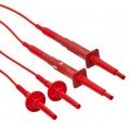 Megger 1002-913 Fused Test Lead Set, 4 ft., with 1 kV Insulated Clips, Set of 2-