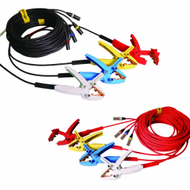 Megger 2008-60KIT2 3Ø Universal Shielded H and X Test Lead Set with color-coded clamps, 60', 10 A, 8-pack-
