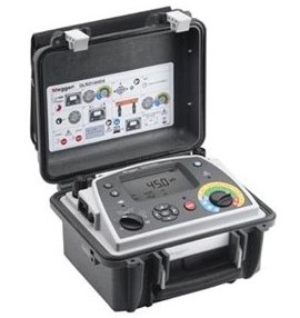 Megger DLRO-10HDX-KC1-TL3-C-P3 Digital Low Resistance Ohmmeter with Kelvin clip lead set, 10A, US plug type-