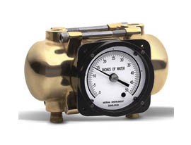 Meriam 11264 Differential Pressure Gauge, 6&quot;, Brass-