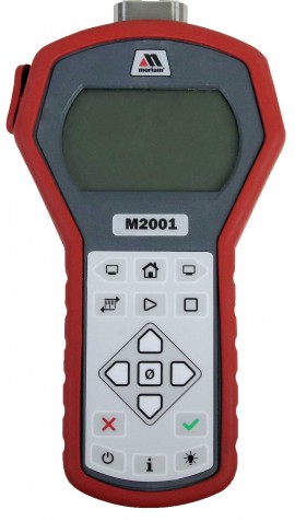 Meriam M2001 Rotary Gas Meter Tester with stainless steel three-valve manifold, -1 to 1 psid, wet-wet-