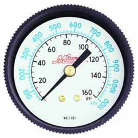 Milton 1191 Pressure Gauge, 0 to 160 psi, ¼" NPT-
