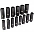 Milton 1300-SS-04 Deep Impact Socket Set, ½" drive, SAE-