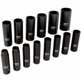 Milton 1300-SS-07 Deep Impact Socket Set, ½" drive, 11 to 30 mm-