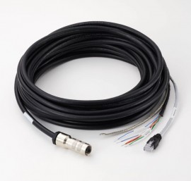 Mitutoyo 02AQL387 Power and Ethernet Cable w/ 90&amp;deg; Connector,10M-