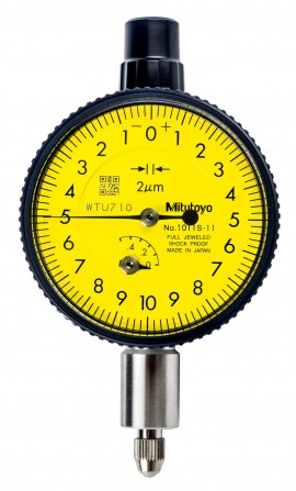 Mitutoyo 1011AB-11 Series 1 Compact Dial Indicator, 0.5 mm, Metric-