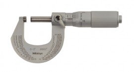 Mitutoyo 101-117 101 Series Outside Micrometer, 0 to 1", Friction Thimble-