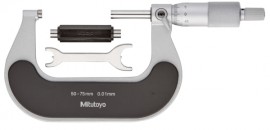 Mitutoyo 102-303 Outside Micrometer with heat insulated plate, 50 to 75 mm-