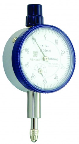 Mitutoyo 1044A-01 Series 1 Compact Small Diameter Dial Indicator, 5 mm, Metric-