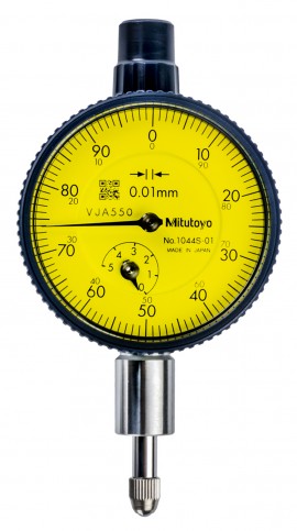 Mitutoyo 1044AB-01 Series 1 Compact Small Diameter Dial Indicator, 5 mm, Metric-