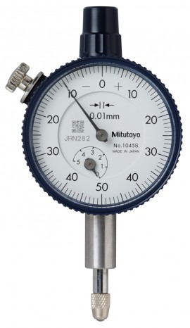 Mitutoyo 1045A Series 1 Compact Small Diameter Dial Indicator, 5 mm, Metric-