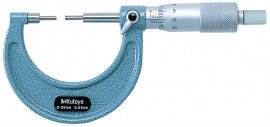 Mitutoyo 111-115 Series 111 Mechanical Spline Micrometer, 0 to 25 mm-