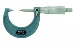 Mitutoyo 112-177 Point Micrometer with hardened tip, 0 to 1”-
