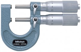 Mitutoyo 113-102 Series 113 Mechanical Limit Micrometer, 0 to 25 mm, metric-