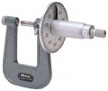 Mitutoyo 119-202 Series 119 Sheet Metal Micrometer, 0 to 25 mm, 50 mm throat-