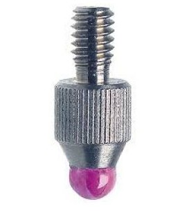 Mitutoyo 120047 Ball Point Extension Rod, Ungrooved Ruby, 7.3mm-