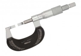 Mitutoyo 122-125-10 Blade Micrometer, Non-Rotating Spindle, 0 to 1" (0 to 25.4 mm)-