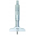 Mitutoyo 129-130 Interchangeable Rod Depth Micrometer, 0 to 3&amp;quot;, 4&amp;quot; base-