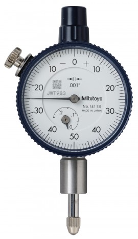 Mitutoyo 1411AB Series 1 Compact Dial Indicator, 0.25&amp;quot;, 0.001&amp;quot; graduation-