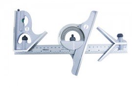 Mitutoyo 180-903B Combination Square Set, 4R, 12in-