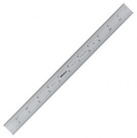 Mitutoyo 182-121 Series 182 Wide Rigid Steel Rule, 12&amp;quot; (4 R), imperial-